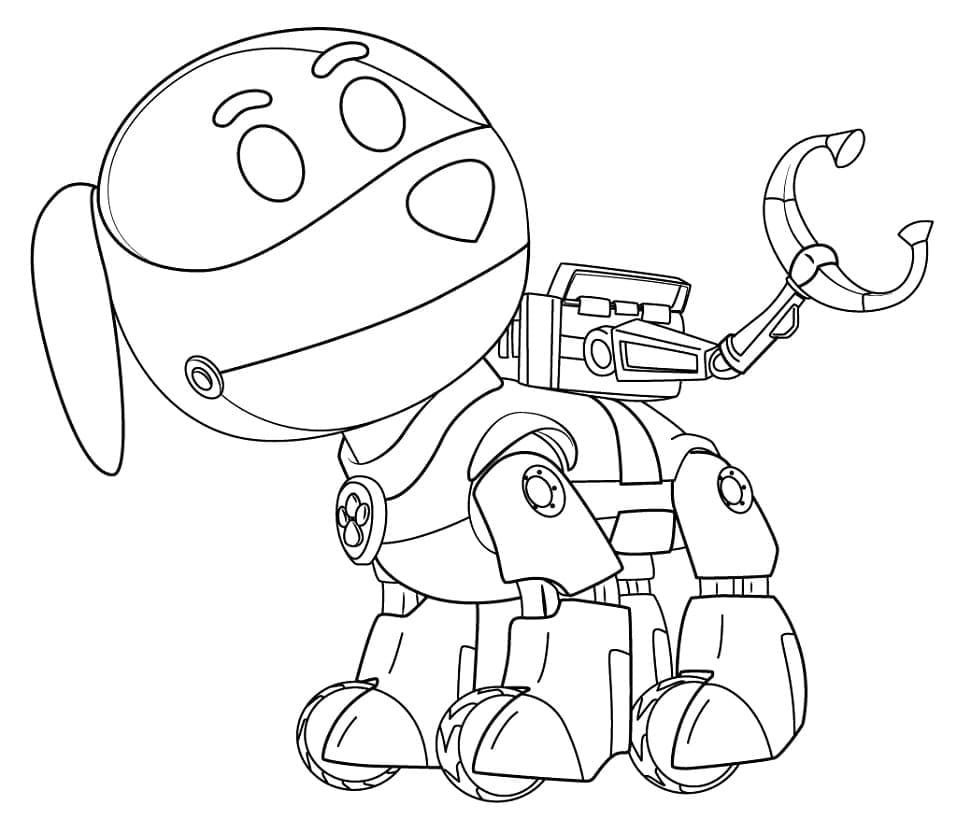 퍼피 구조대의 Robo-Dog coloring page