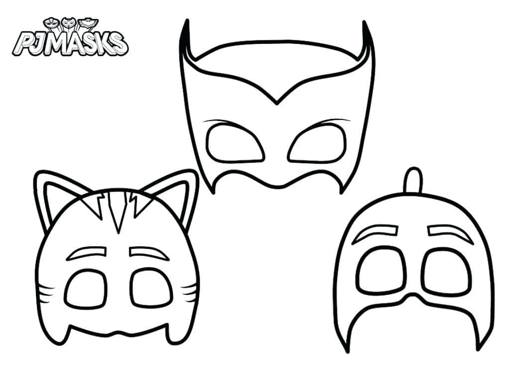 PJ Masks의 히어로 마스크 coloring page