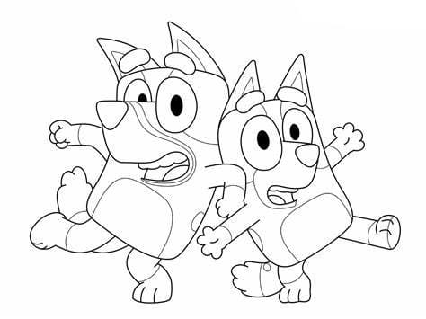 Print Bluey Image Outline coloring page