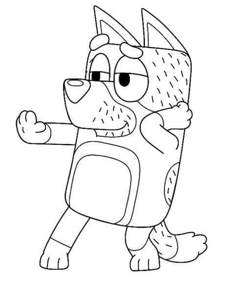 Printable Bluey coloring page