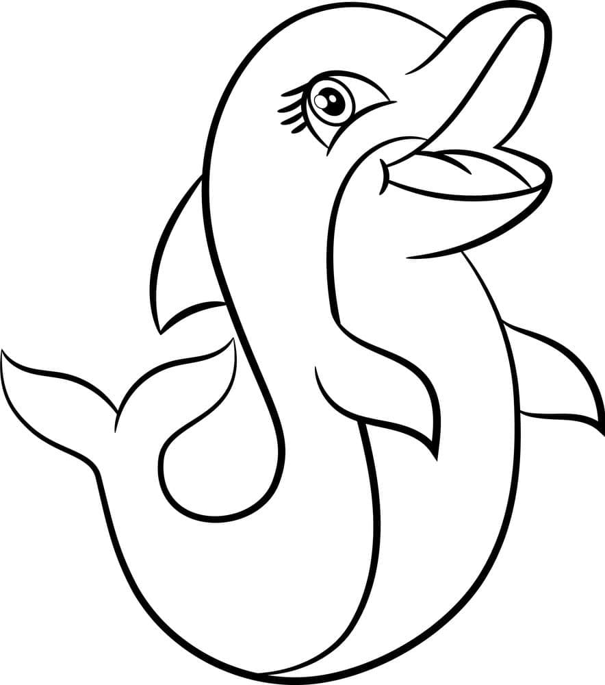 사랑스러운 돌고래 coloring page
