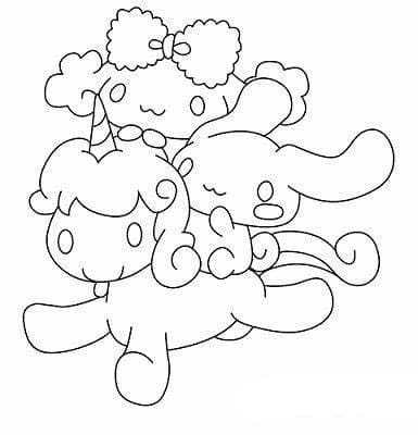 시나모롤 이미지 개요 coloring page