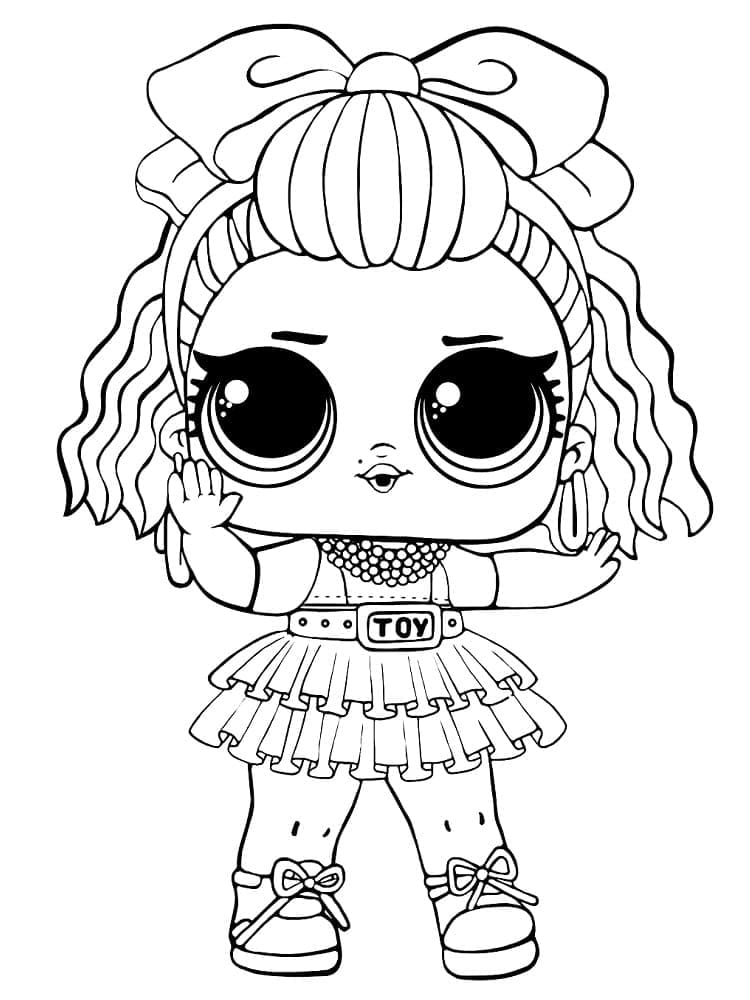 80s B.B. LOL coloring page
