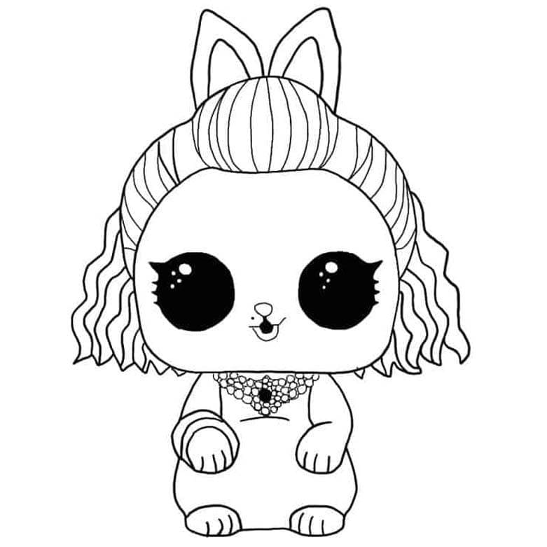 80s Bunny LOL Surprise coloring page