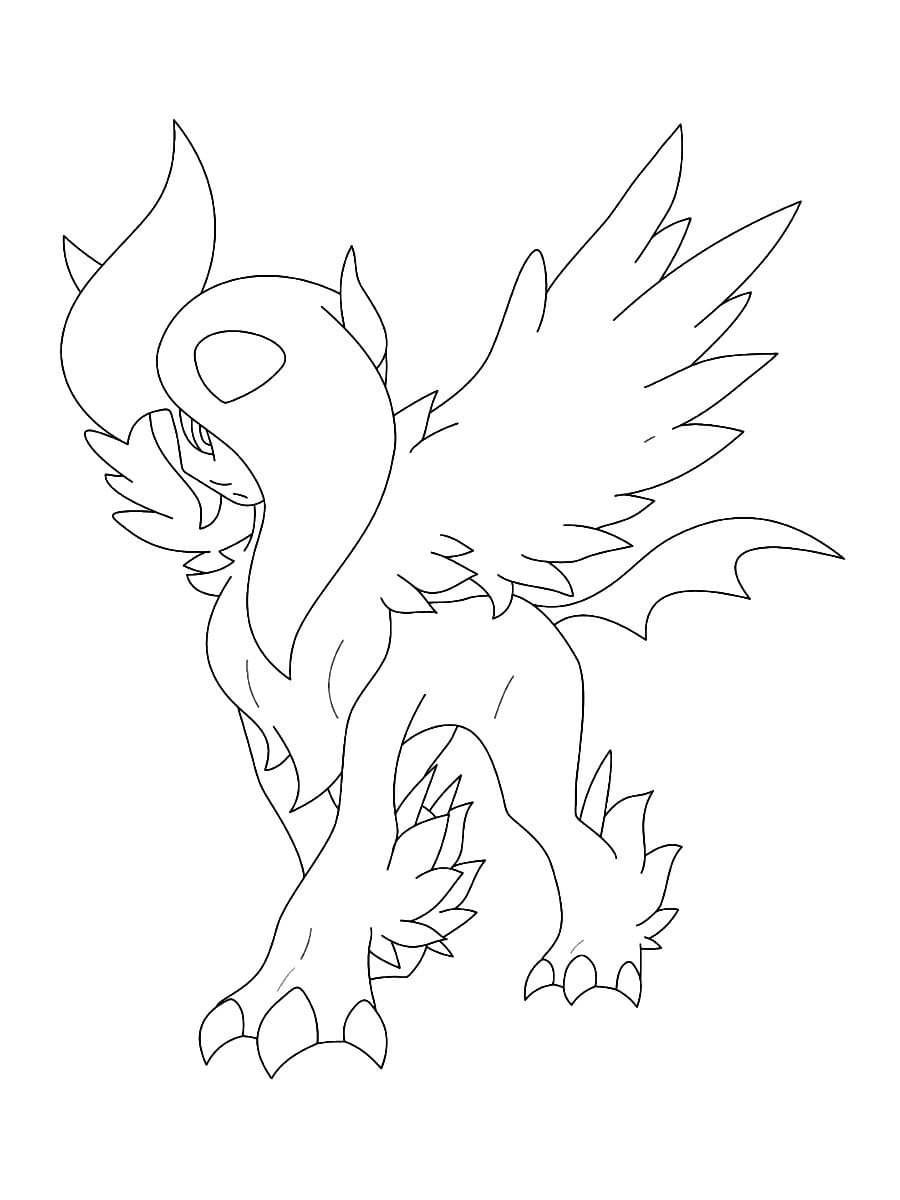 Absol Pokemon coloring page