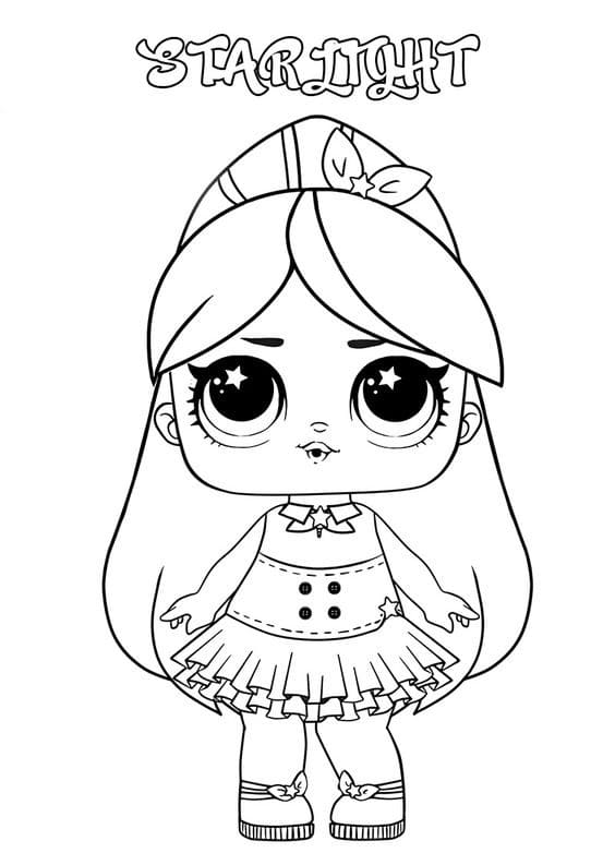 Adorable LOL Surprise Doll coloring page