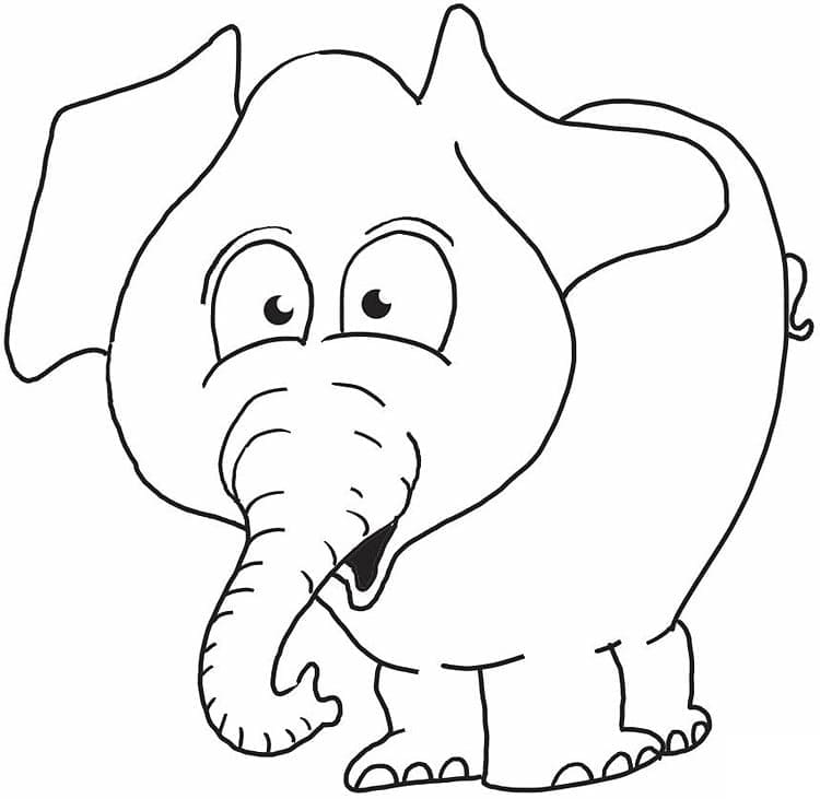 아기 코끼리 인쇄 가능 coloring page