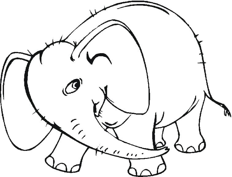 아기 코끼리 무료 인쇄 가능 coloring page