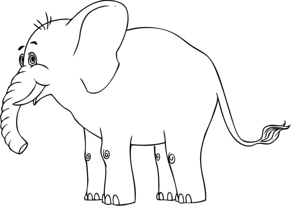 아이들을 위한 코끼리 무료 coloring page