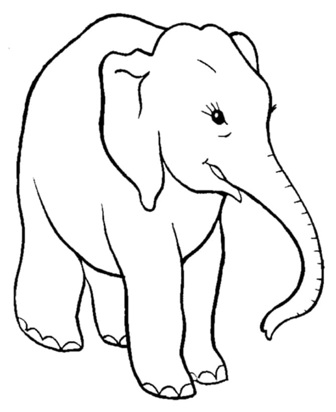 아이들을 위한 코끼리 coloring page