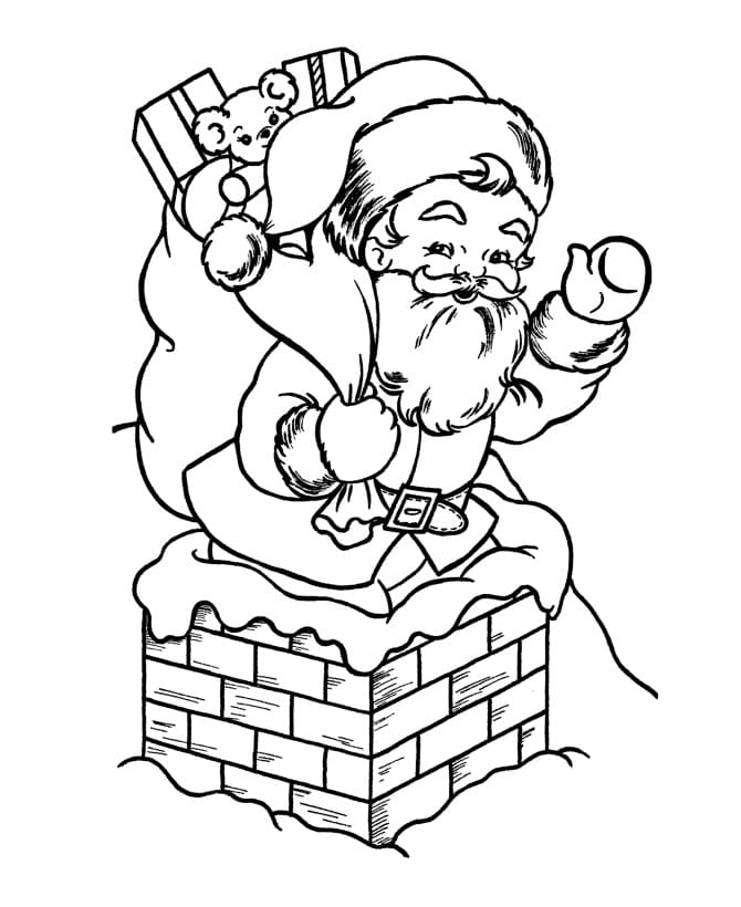 아이들을 위한 산타클로스 coloring page