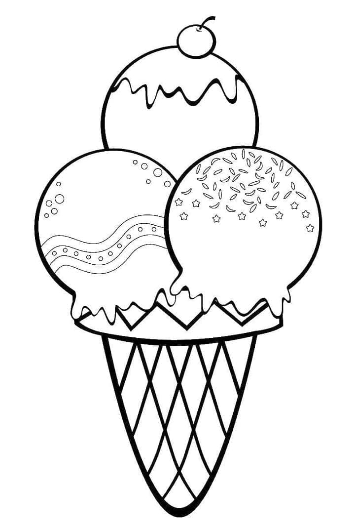 아이스크림 – 시트 24 coloring page