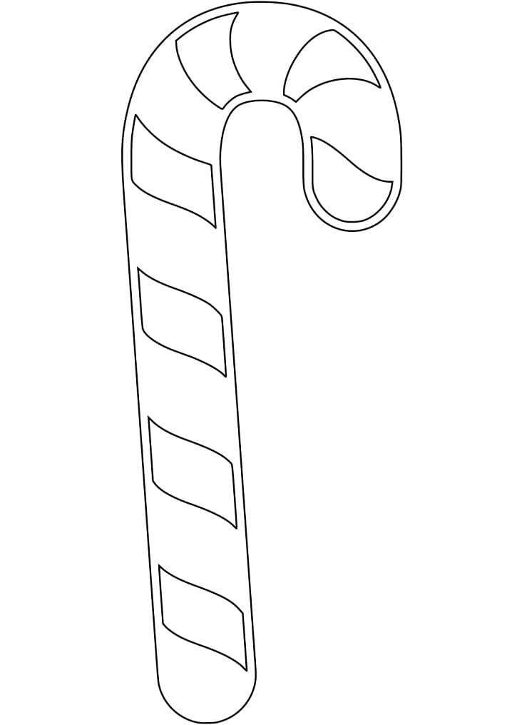 아주 쉬운 지팡이 사탕 coloring page