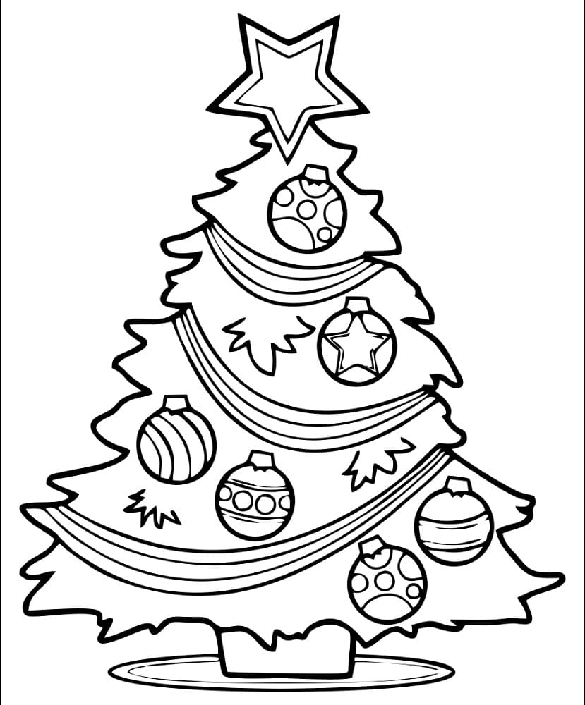 아름다운 크리스마스 트리 coloring page