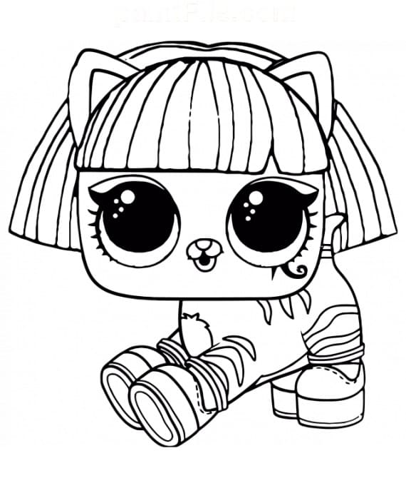 Ancient Meow LOL coloring page