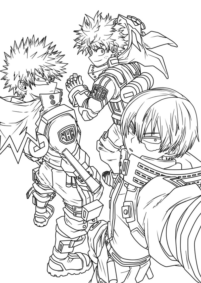 아니메 My Hero Academia coloring page