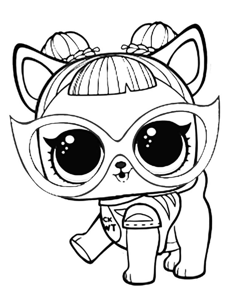 Baby Dog LOL coloring page