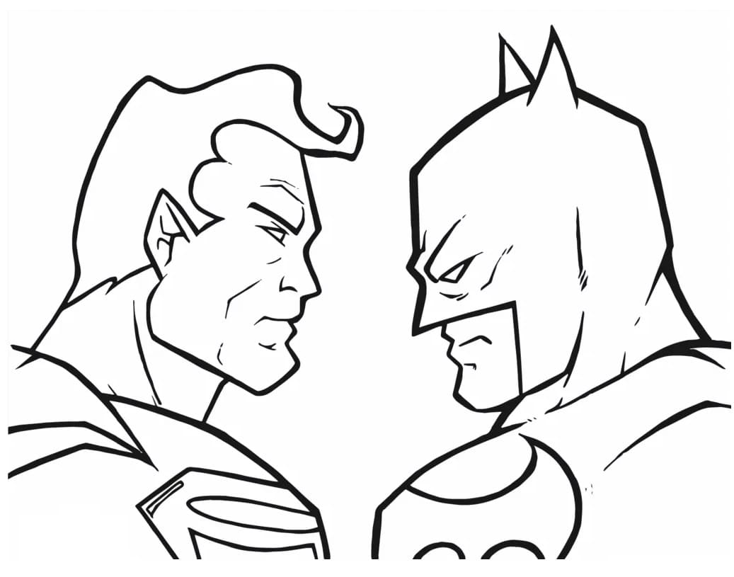 배트맨 대 슈퍼맨 coloring page