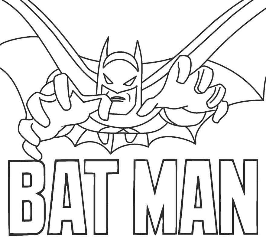 배트맨 인쇄 가능 coloring page