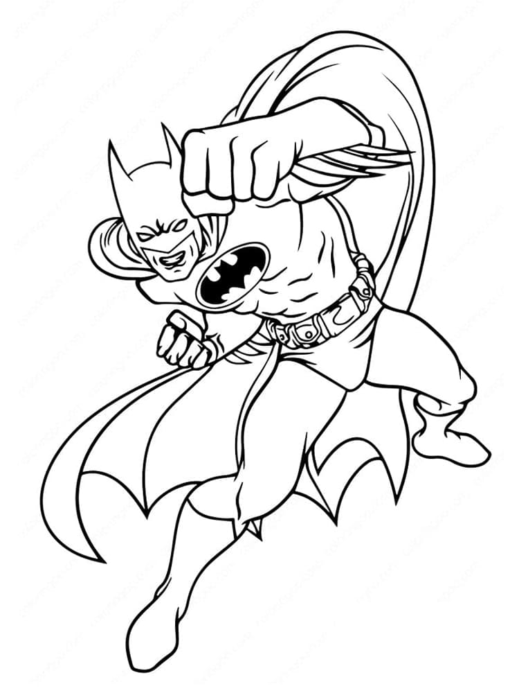 배트맨의 펀치 coloring page