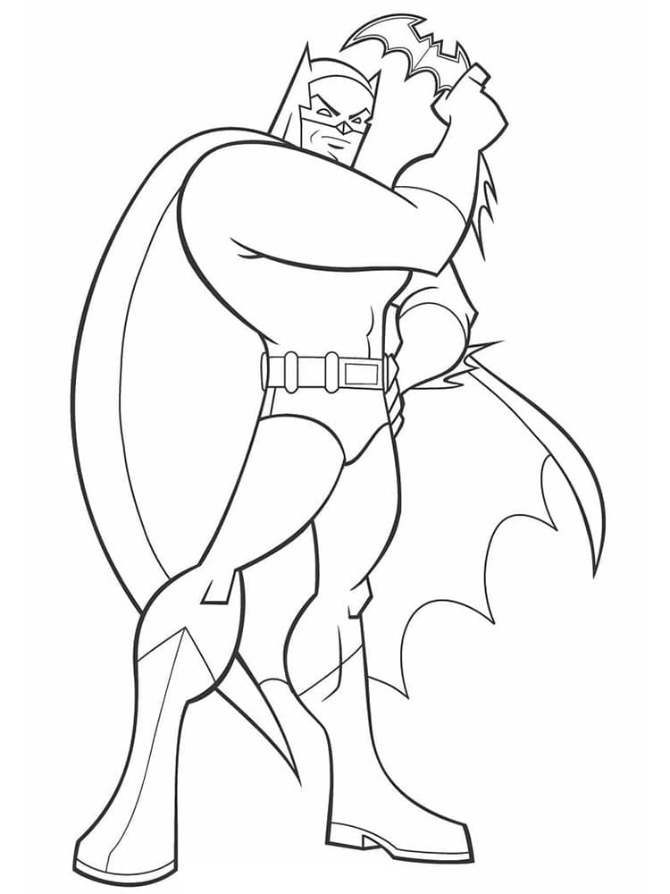 배트맨과 그의 무기 coloring page