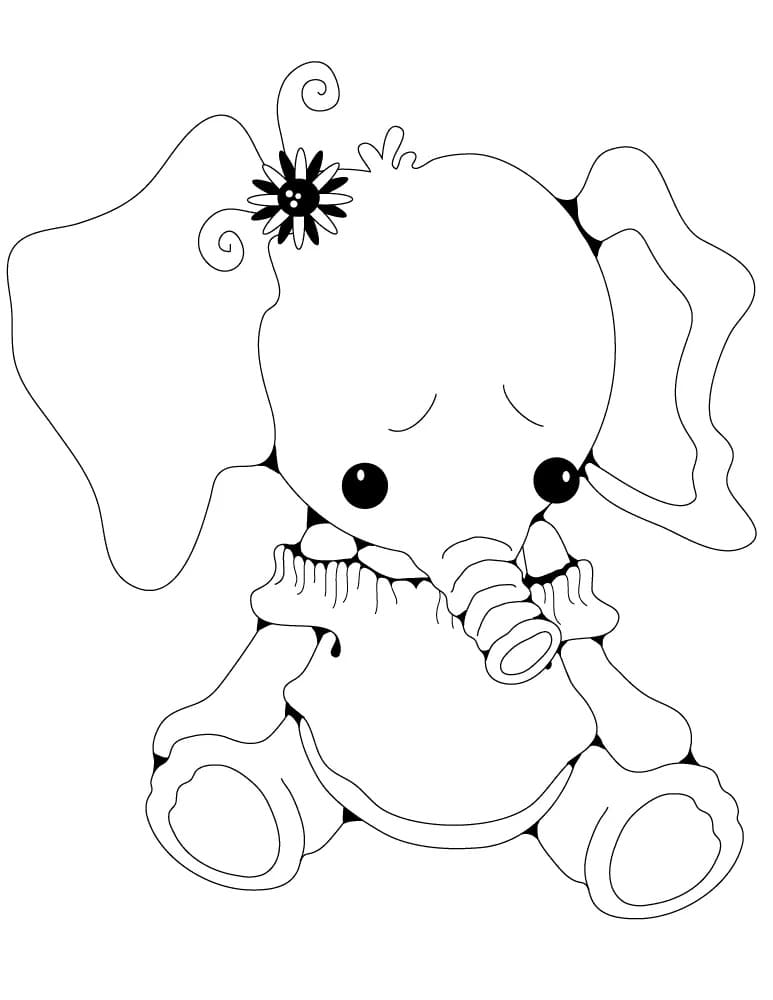 박제된 코끼리 coloring page