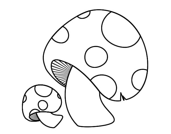 버섯 없음 coloring page