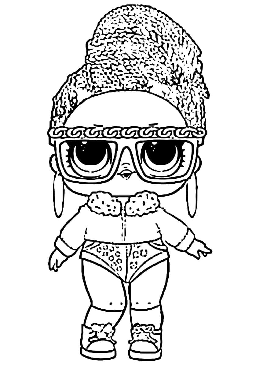 Bling Queen LOL coloring page