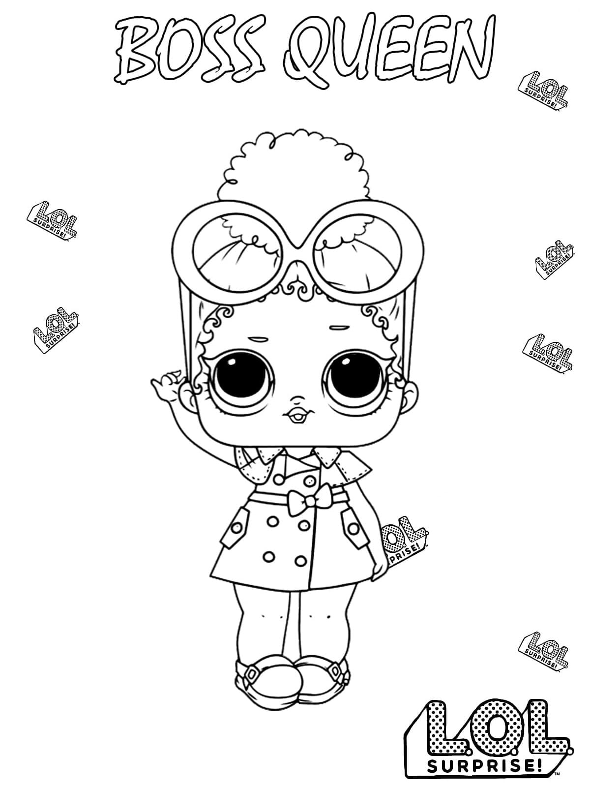 Boss Queen LOL coloring page