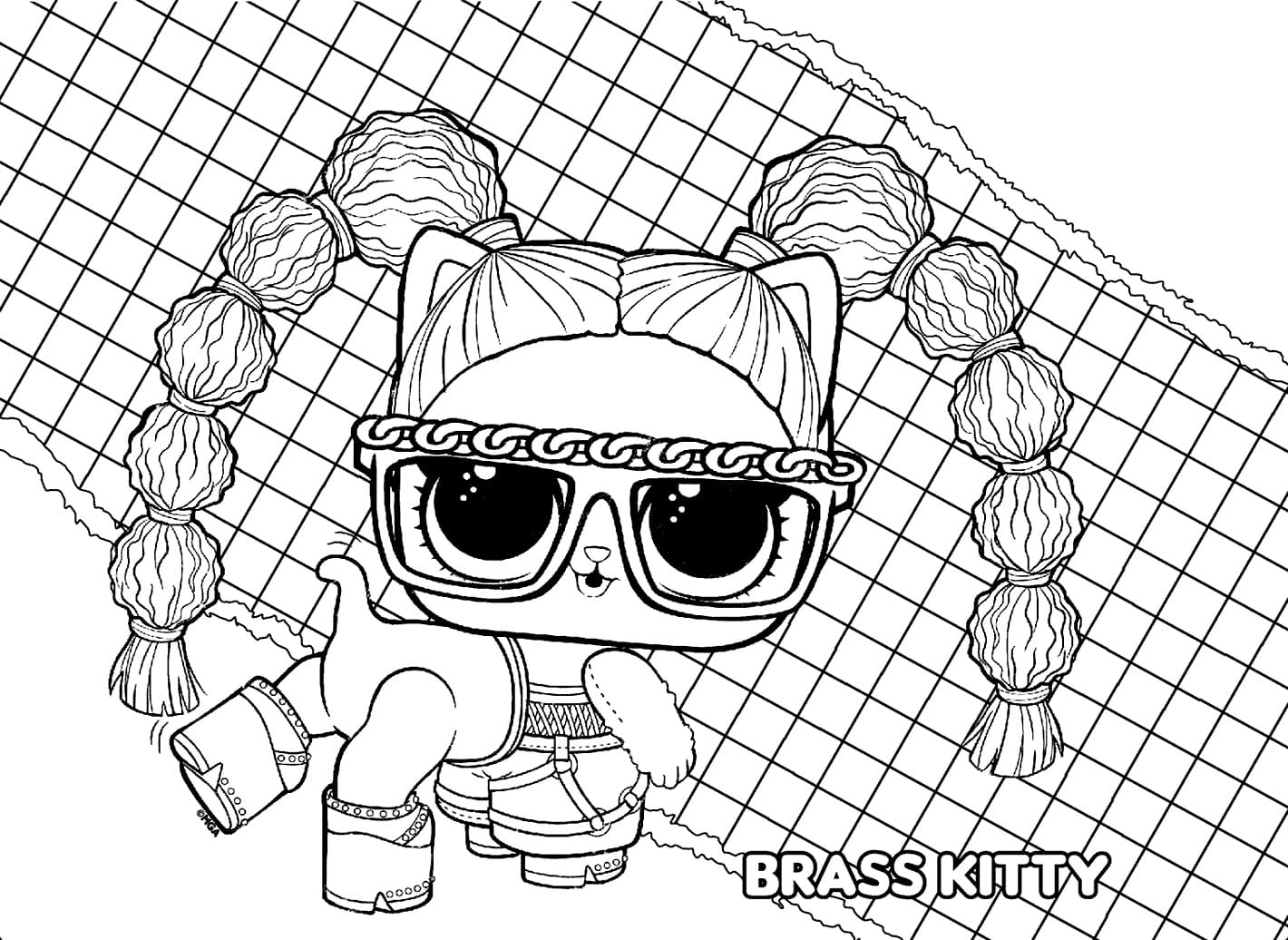 Brass Kitty LOL Surprise coloring page