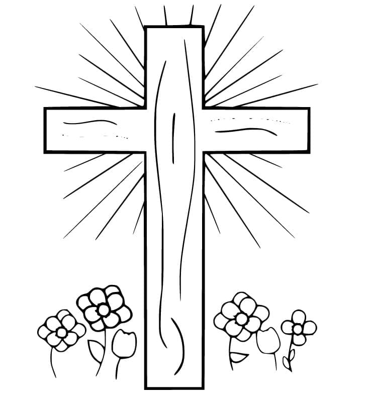부활절 십자가 무료 인쇄 가능 coloring page