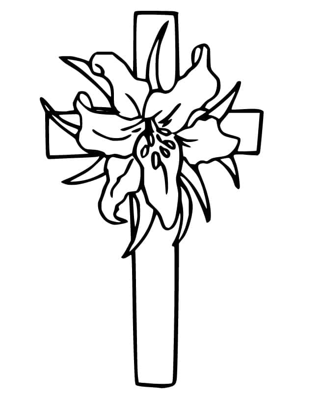 부활절 십자가 무료 coloring page