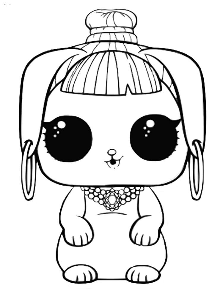 Bunny Wishes LOL coloring page