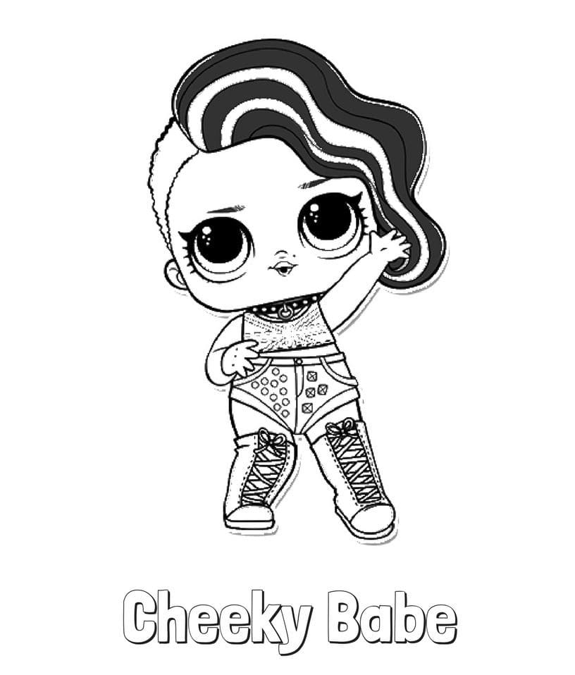 Cheeky Babe LOL coloring page
