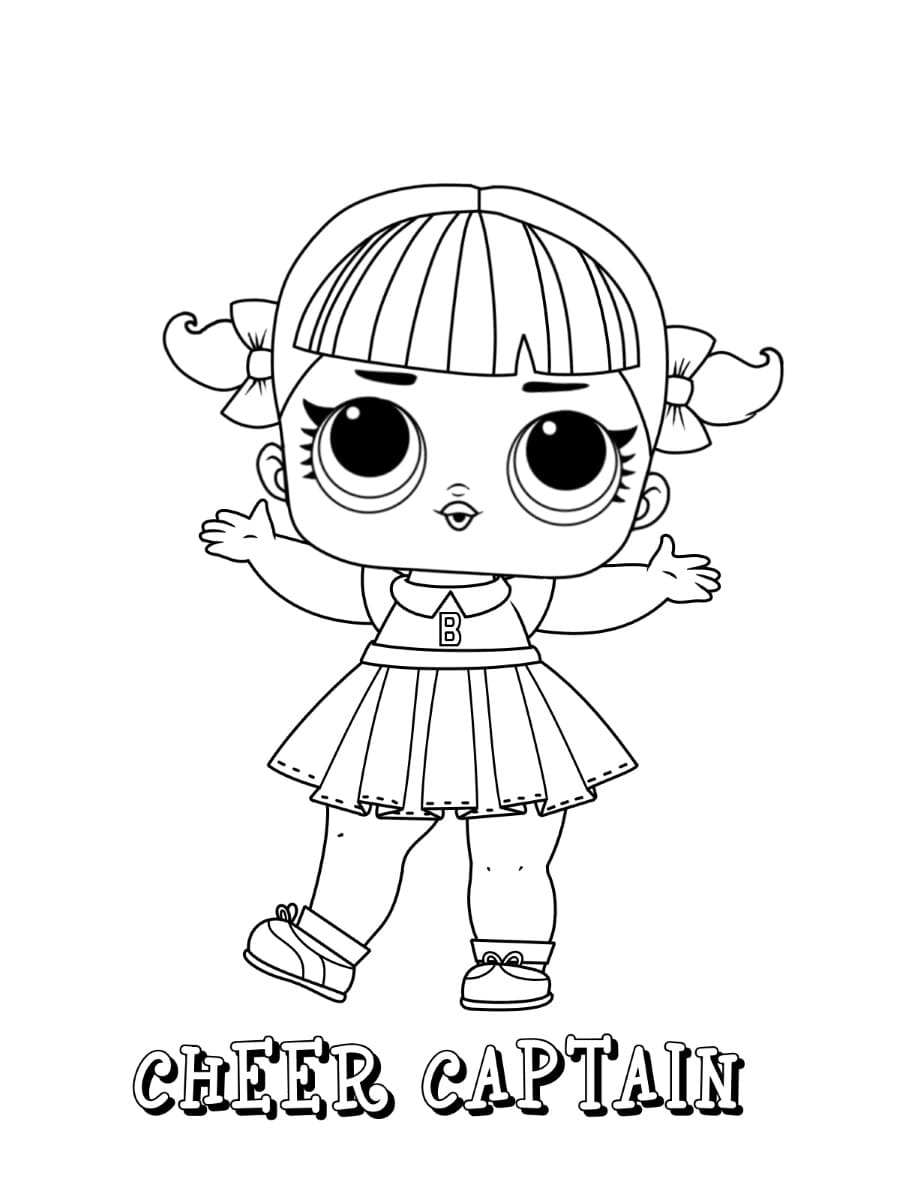 Cheer Captain Lol coloring page