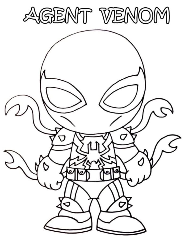 치비 에이전트 베놈 coloring page