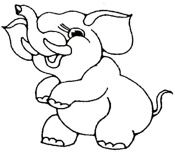 춤추는 코끼리 coloring page