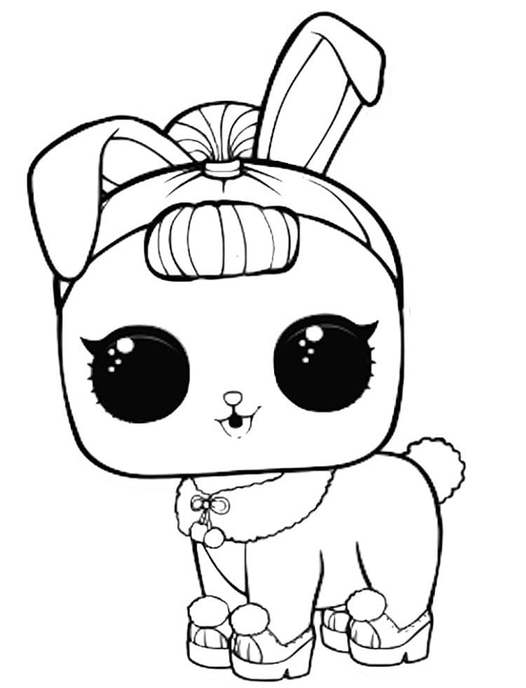 Crystal Bunny LOL coloring page
