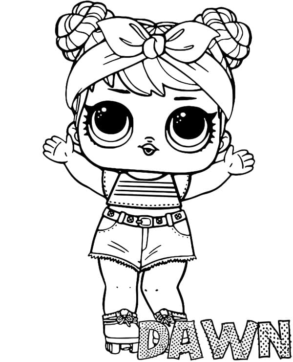 Dawn LOL coloring page