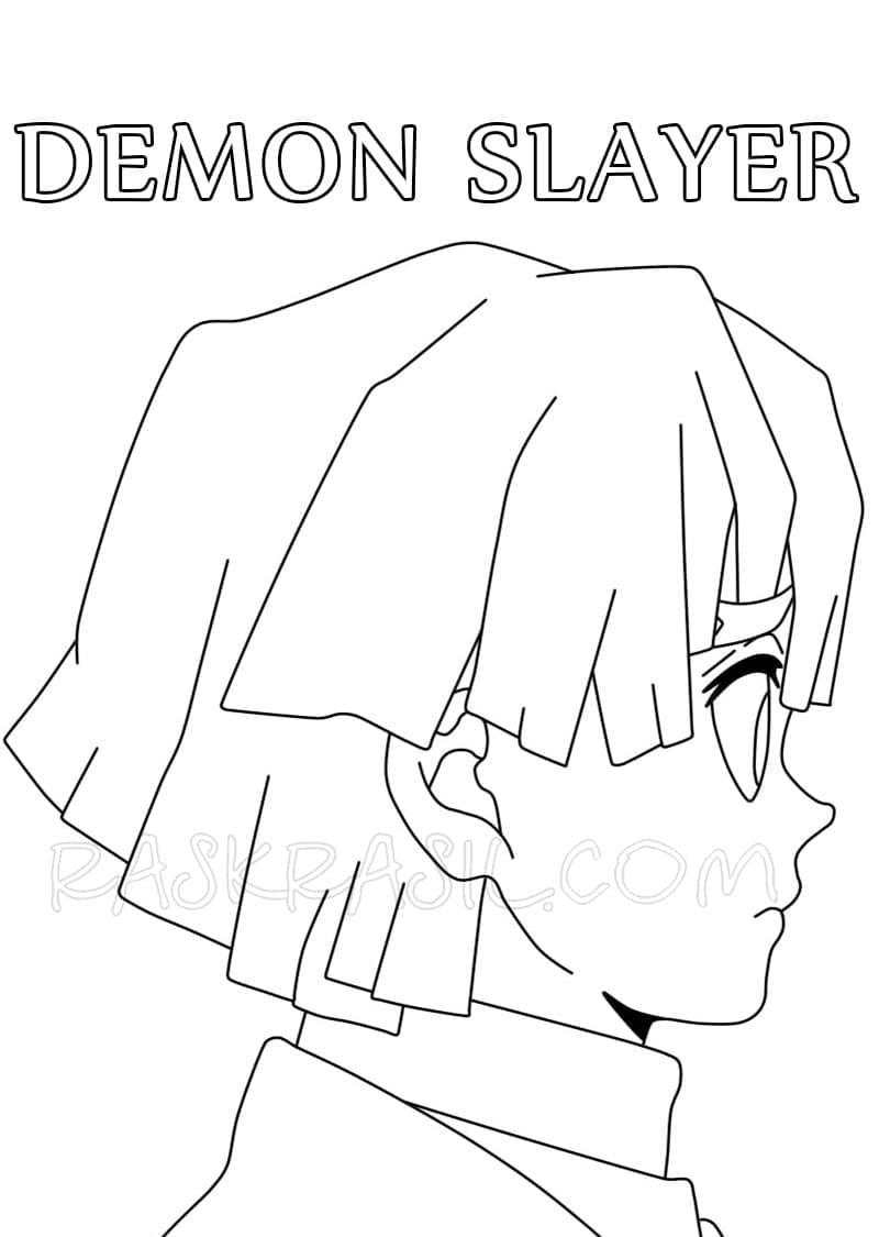 데몬슬레이어의 젠이츠 coloring page