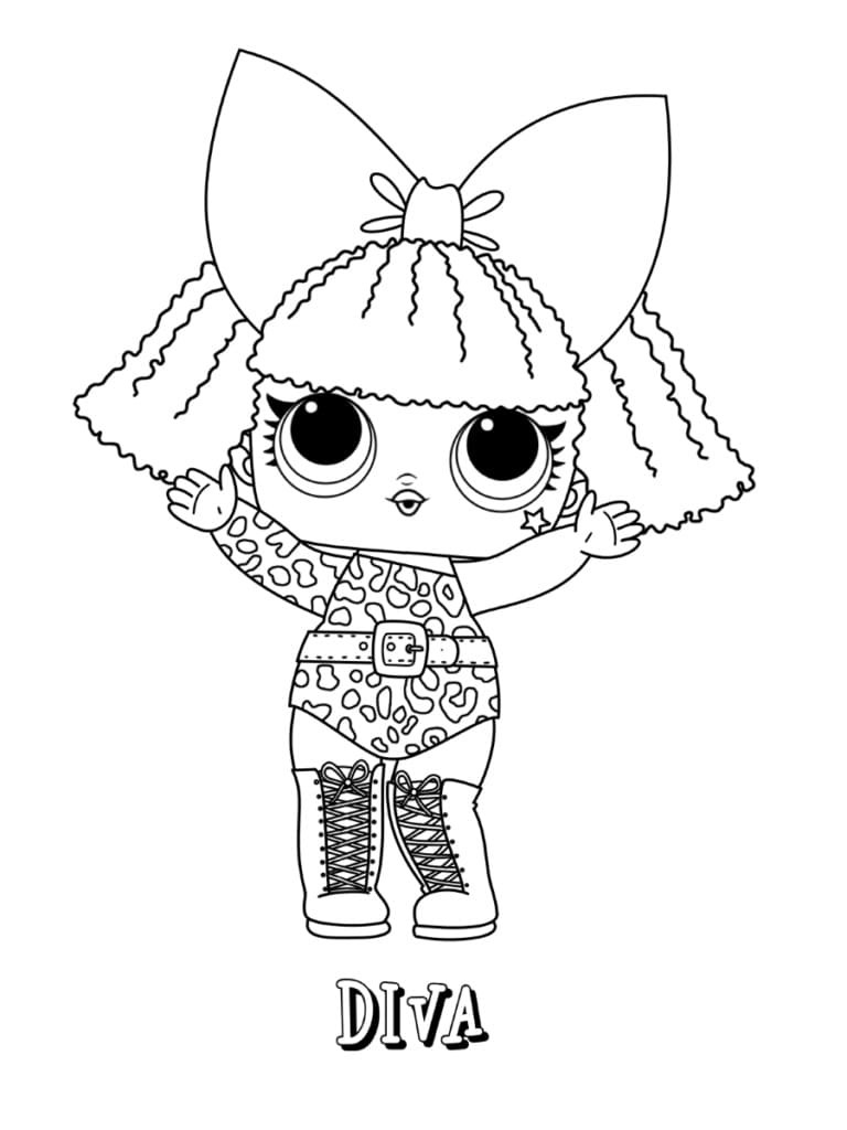Diva LOL coloring page