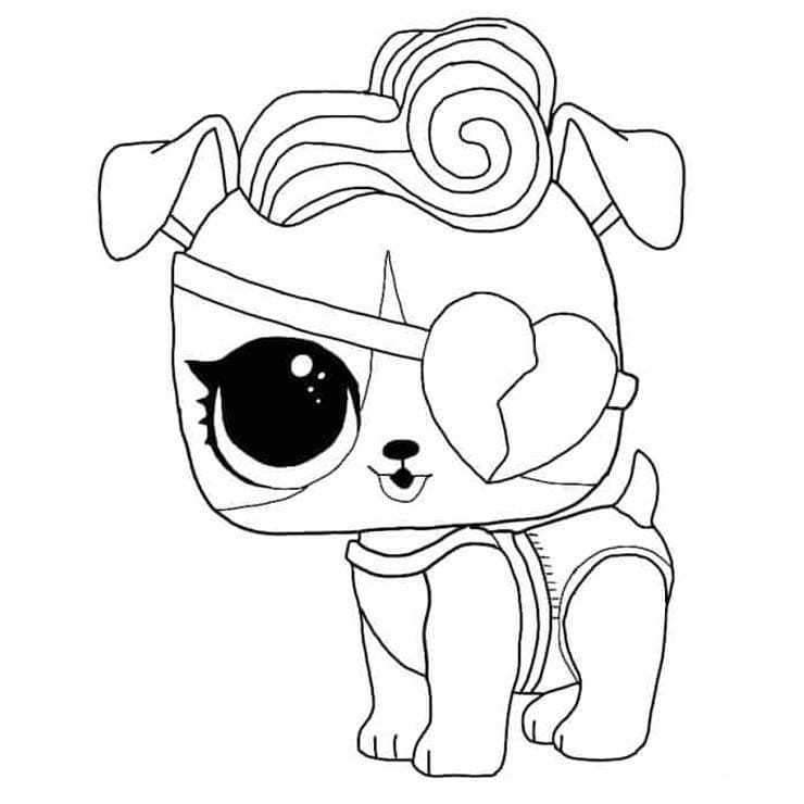 Doggie Stardust LOL coloring page