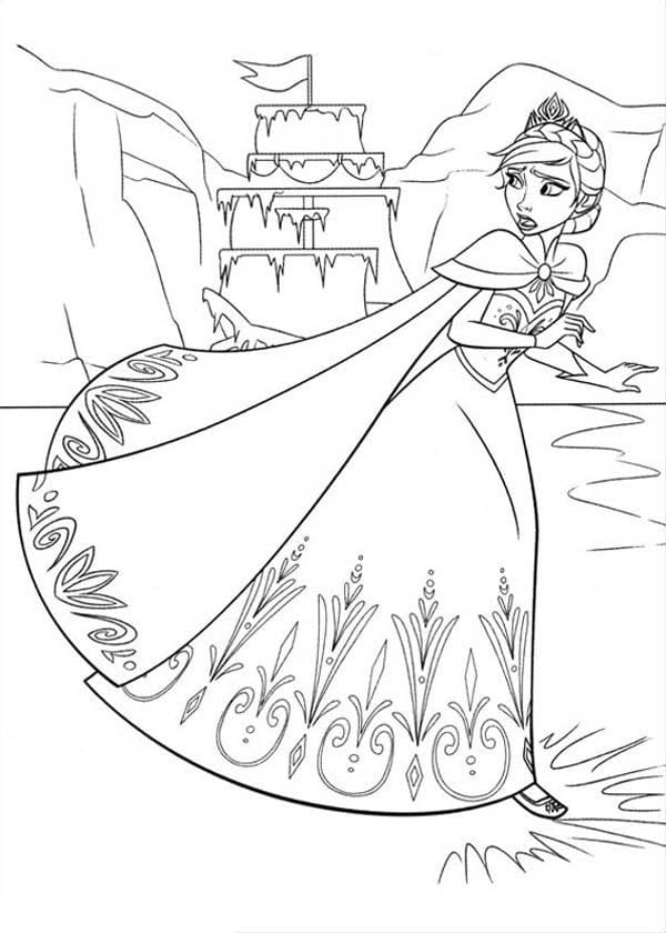 엘사 겨울왕국 – 시트 29 coloring page