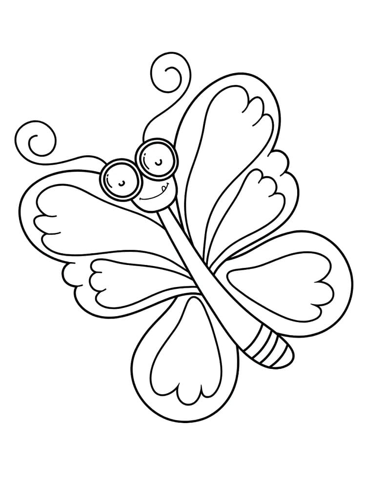얼간이 나비 coloring page
