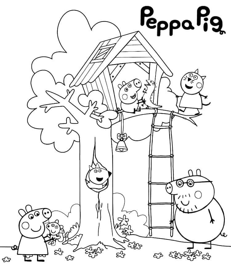 어린이를 위한 Peppa Pig 무료 coloring page