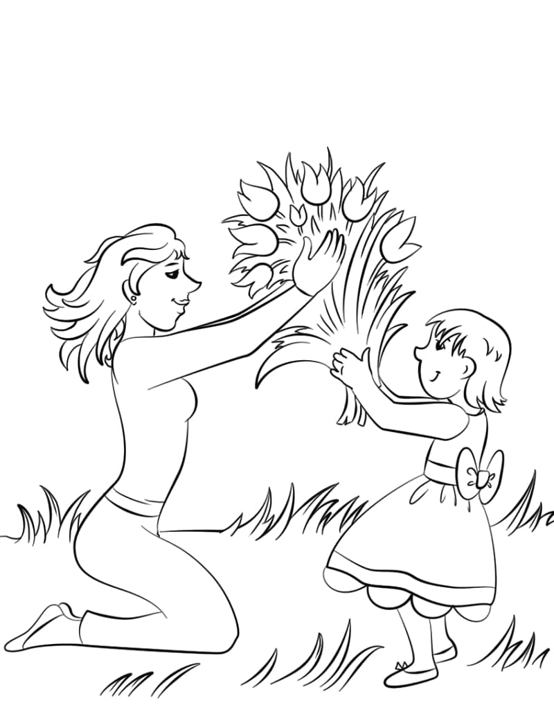 어머니의 날 6 coloring page