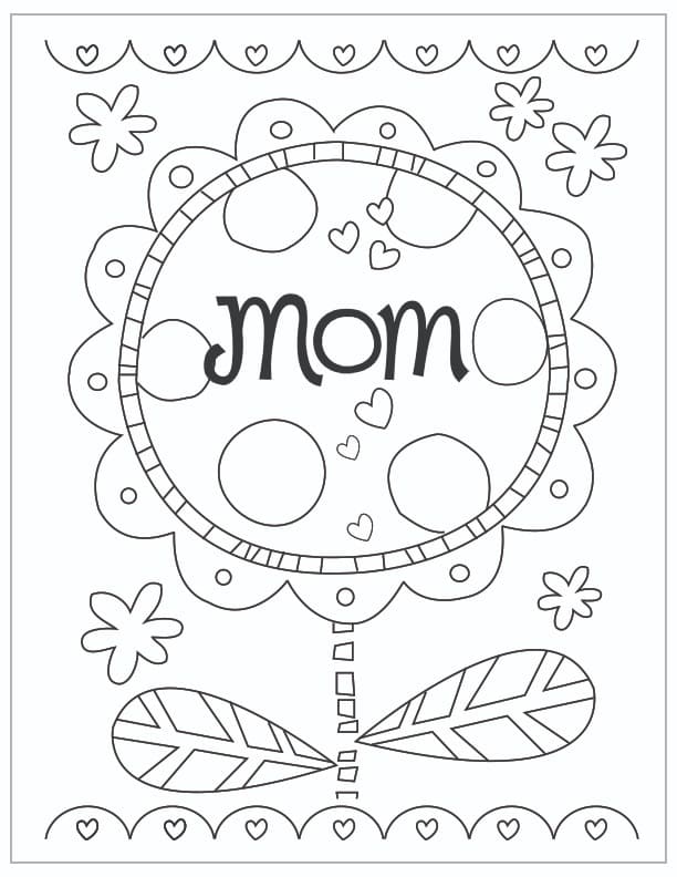 어머니의 날 축하해요 1 coloring page