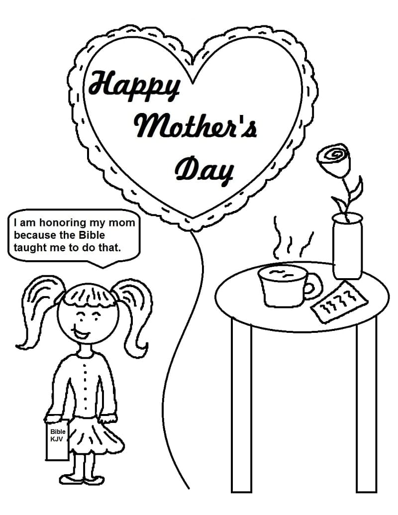 어머니의 날을 축하하세요 coloring page