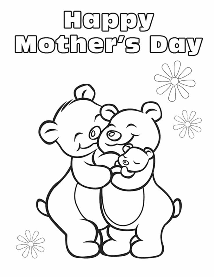 어머니의 날 무료로 인쇄 가능 coloring page