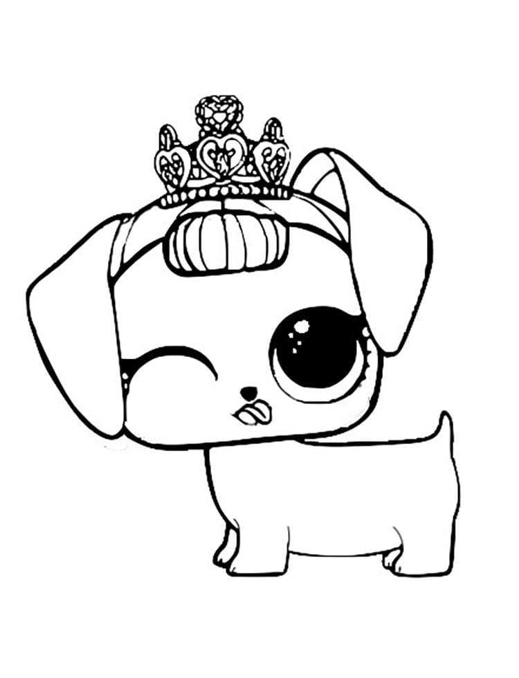 Fancy Haute Dog LOL coloring page